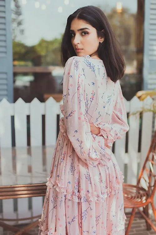 Floral Pink Midi Dress